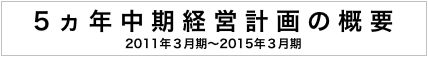 中期経営計画
